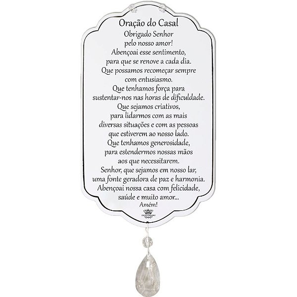 Móbile de Parede Oração do Casal 24,5x14,5