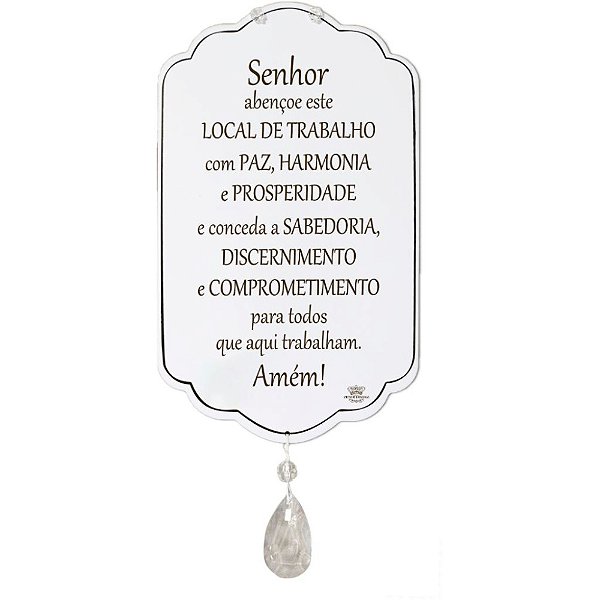 Móbile de Parede Oração do Trabalho 24,5x14,5
