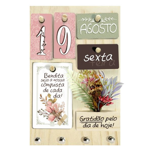 Calendário Permanente Bendita Seja a Nossa...Florescer 23x15