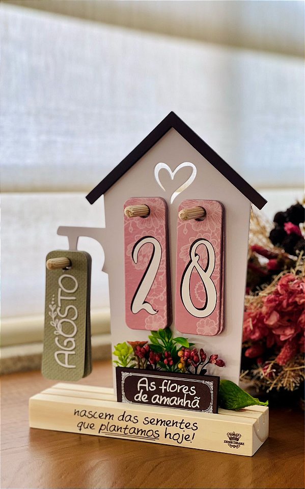 Calendário Permanente as Flores de Amanhã...Florescer 24x17x4,5