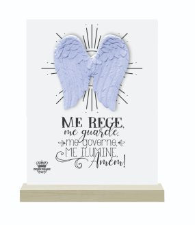 Enfeite de Mesa com Aplique Asas Me Rege