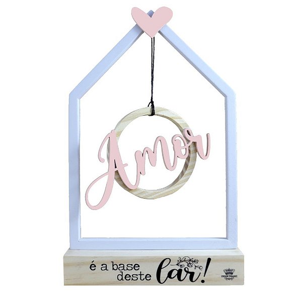 Enfeite de Mesa Casinha Vazado Amor