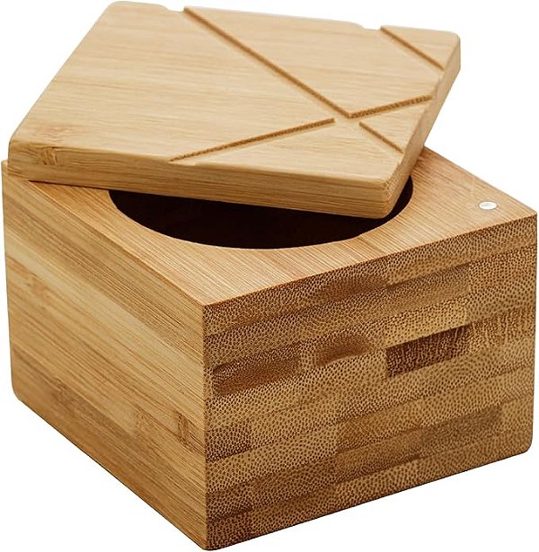 Saleiro de Bambu Quadrado 10 x 10 x 8