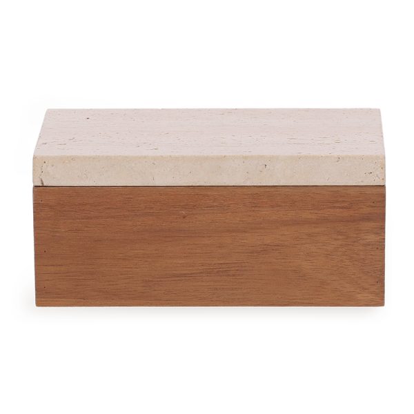 CAIXA DE MADEIRA EM MARMORE - G