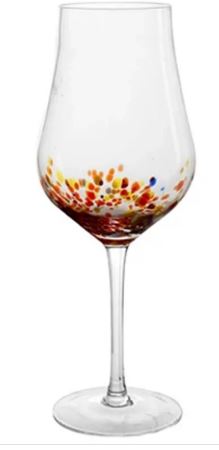 Jogo de 2 taças para vinho em vidro 510ml A24cm vermelha