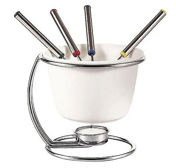 Conjunto Fondue New 7 pçs Porcelana