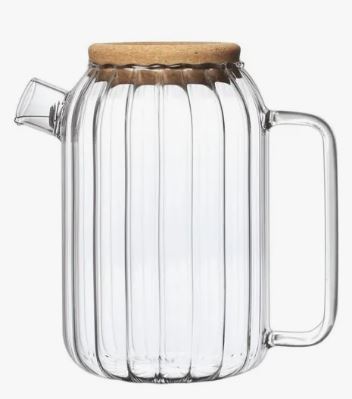 Chaleira De Vidro 1 Litro Com Bico Coador Hazel Fogo Induçao