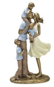 Familia Decorativa (Pai, Mãe, 3 Filhos)