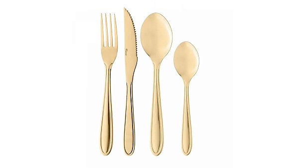 Faqueiro Aço Inox 24pcs Dourado Gastro Lyor