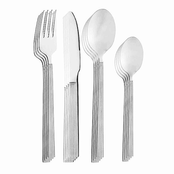 Faqueiro 16 peças Aço Inox Athenas Lyor