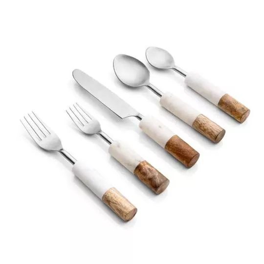 Conjunto Talheres 30pcs Garbo Marble