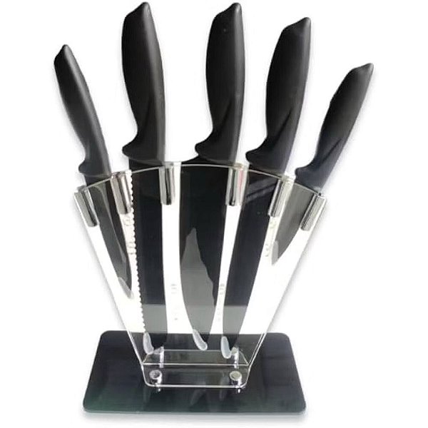 Cepo com 5 Facas Hauskraf Preto