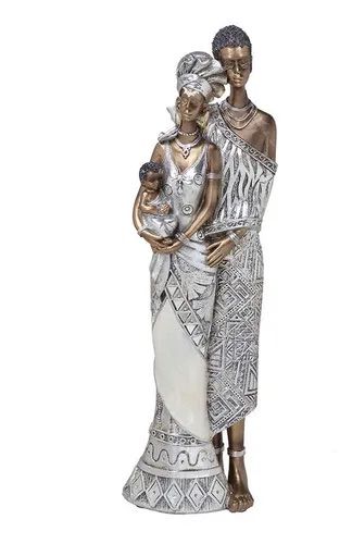 Família Africana Decorativa Arte em Resina