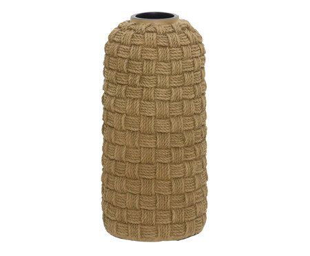 Vaso Decorativo Texturizado Marrom