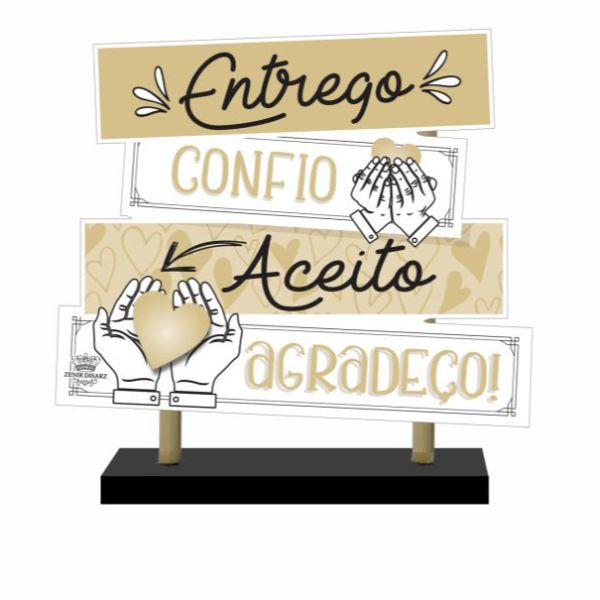 Plaquinha Decorativa Confio Zenir Disarz