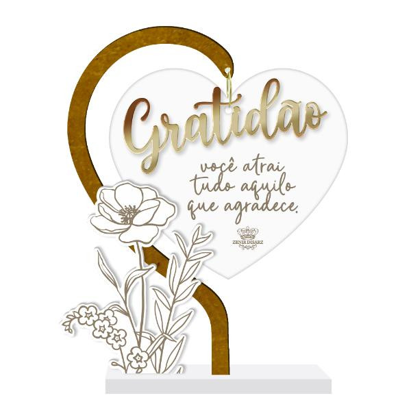 Plaquinha de Mesa Gratidão Zenir Disarz