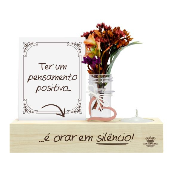 Plaquinha Orar em Silêncio para Decoração