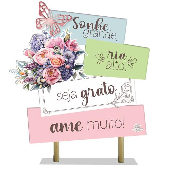 Plaquinha Sonhe Grande Zenir para Festas