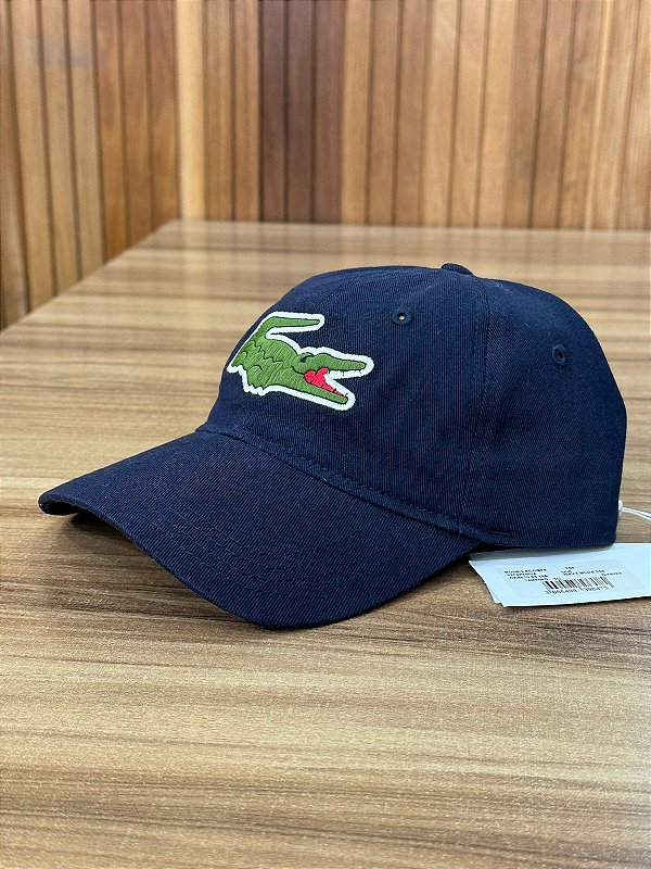 Boné Lacoste Big Croc Azul Marinho
