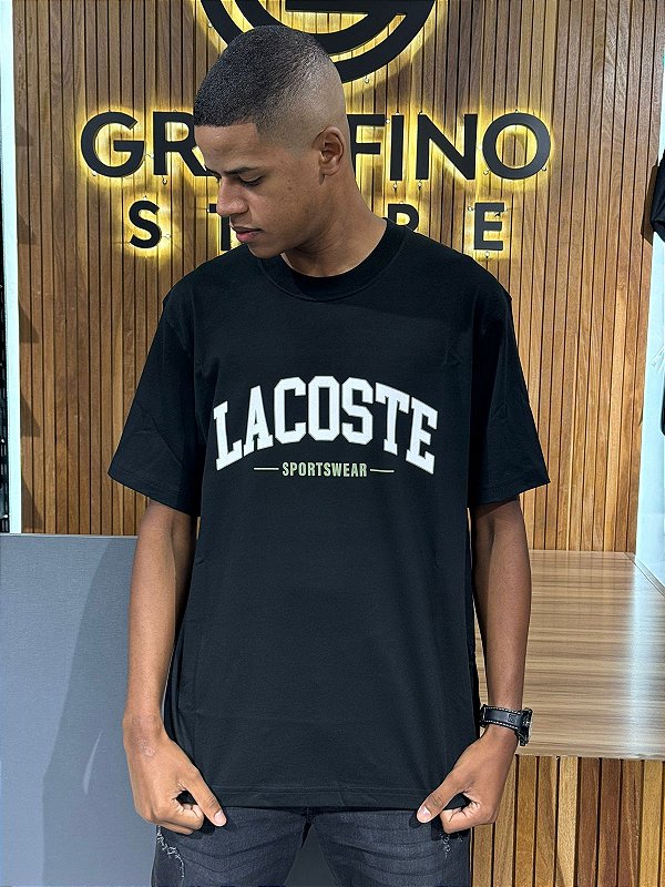Camiseta Lacoste Preta TH6565