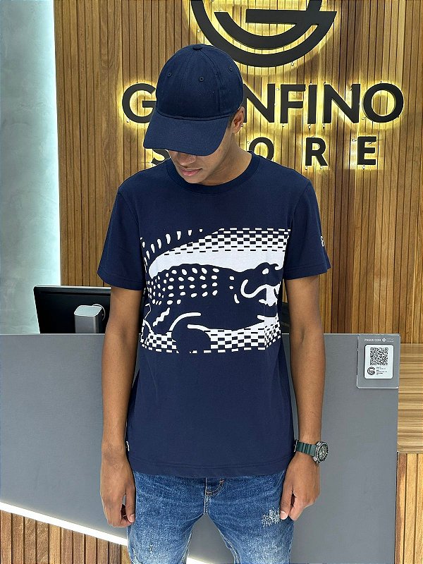 CAMISETA LACOSTE TH5195 MARINHO