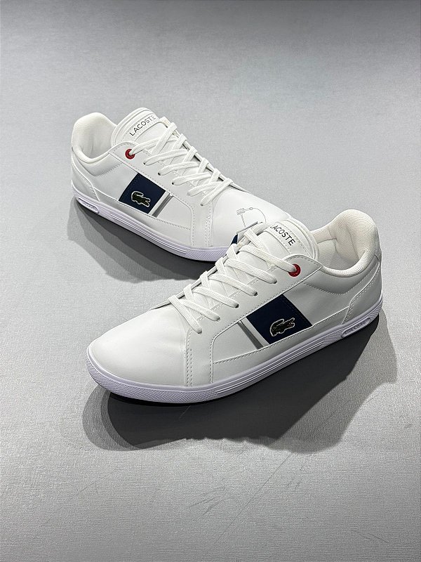 Tênis Lacoste Europa Wht/Nvy/Red