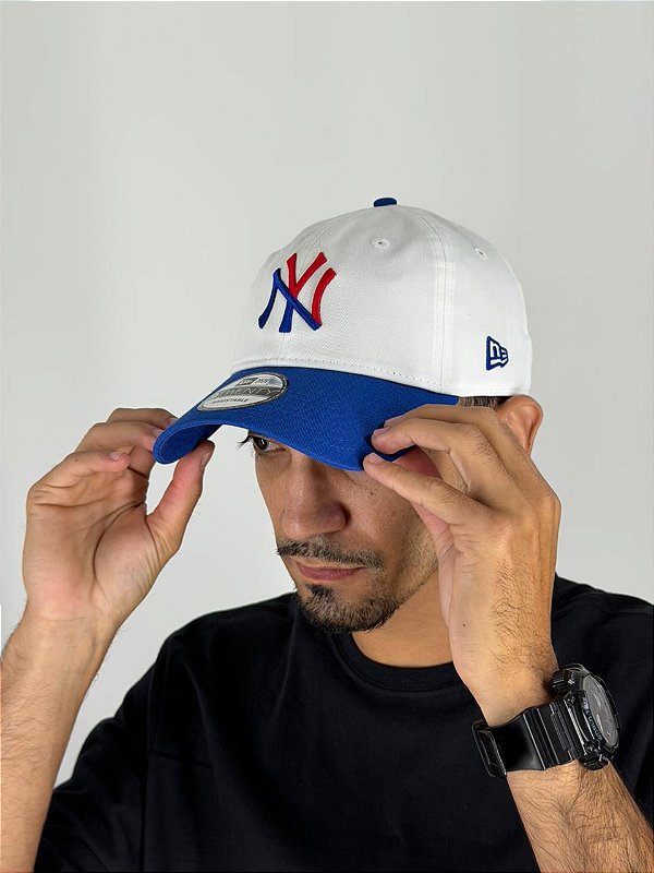 Boné New Era (Nino) NY Yankees Branco e Azul MBI23BON090