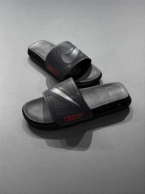 Slide Nike Air Max Cirro Preto, Cinza e Verde