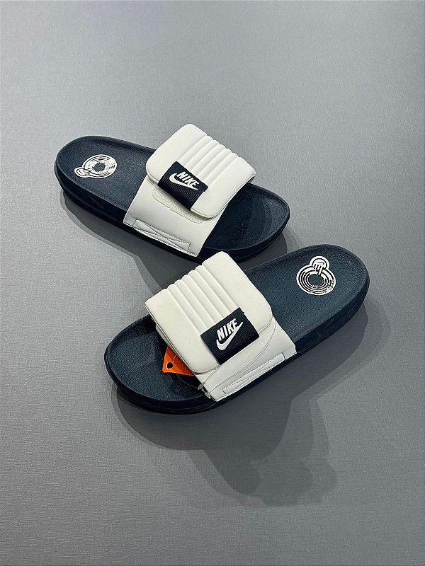 Slide Nike Offcourt Branco e Azul
