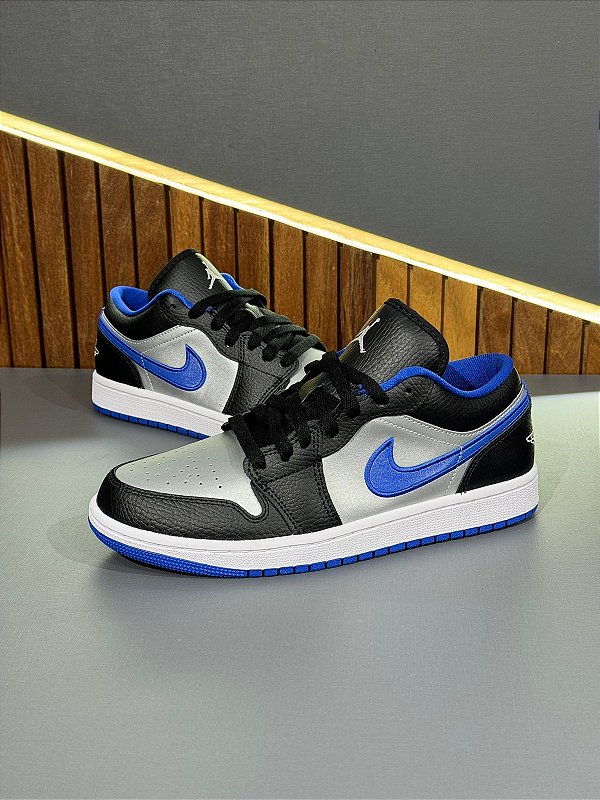 Tênis Air Jordan 1 Low Blk/Blu 553558007