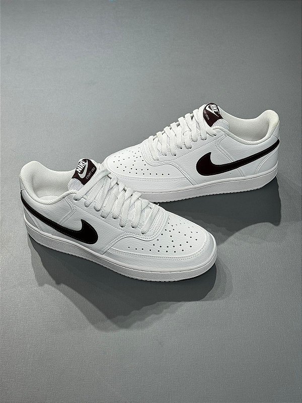 Ténis Nike Court Vision Low Branco e Vinho