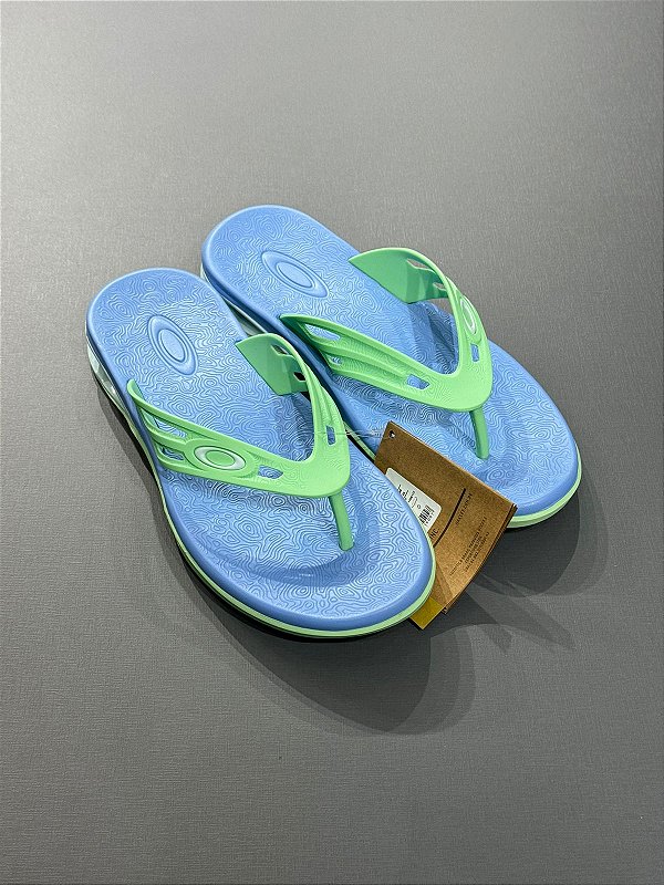 Chinelo Oakley Killer Point Verde Água e Azul Bebê