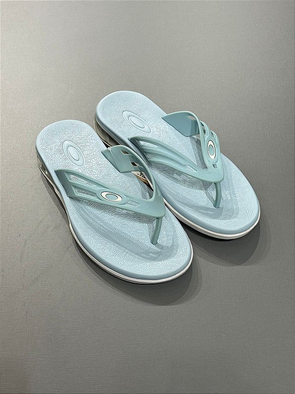 Chinelo Oakley Killer Point 2 Azul Bebê e Branco