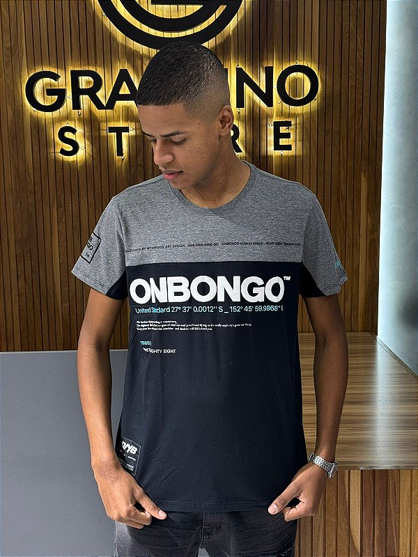 CAMISETA ONBONGO ON115 CINZA