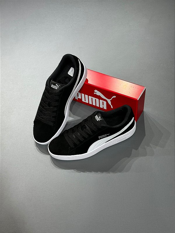 Tênis Puma Smash V2 Blk/White 386162-