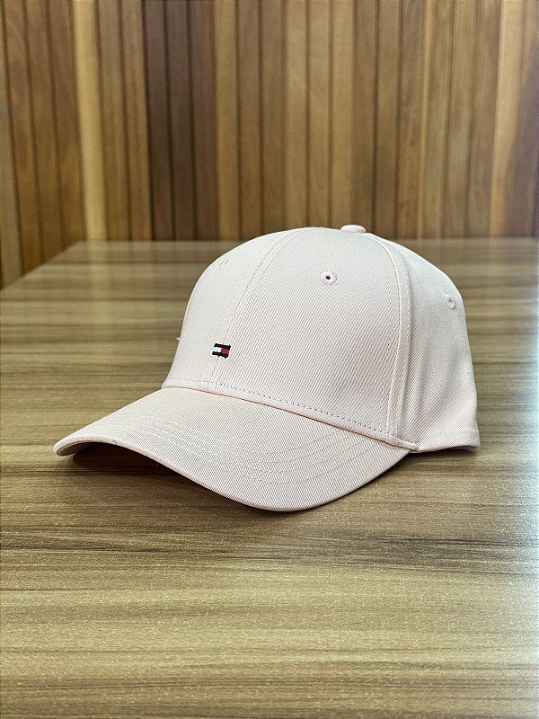 Boné Tommy Hilfiger Bandeirinha Rosa Claro