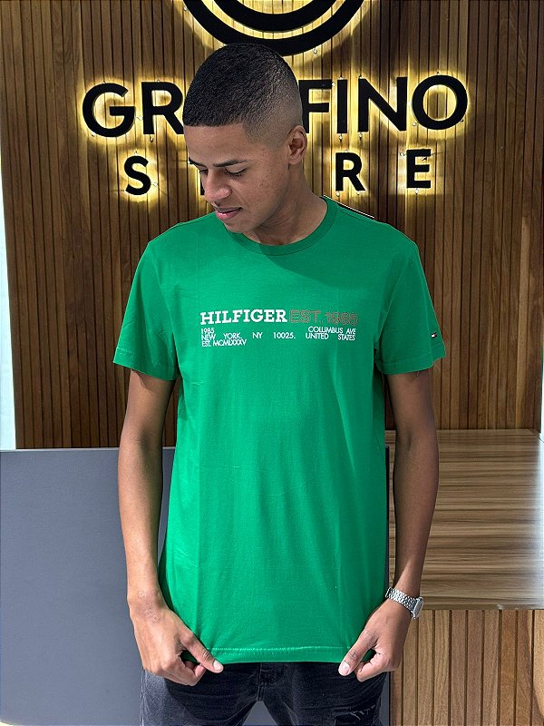 Camiseta Tommy Hilfiger Verde THMW0MW36419