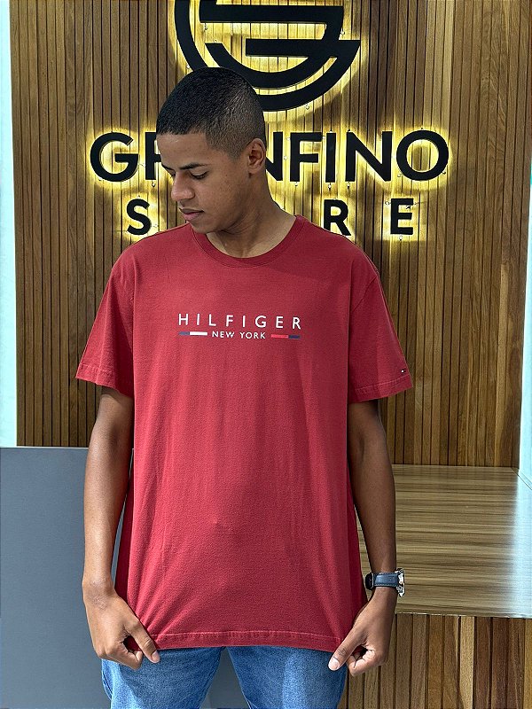 Camiseta Tommy Hilfiger Vermelho Escuro THMW29372