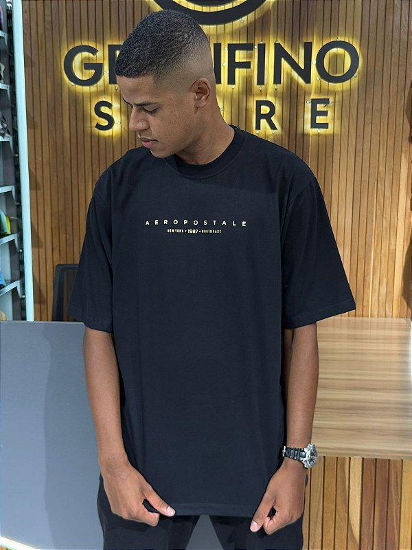 Camiseta Aeropostale Preta 871101236