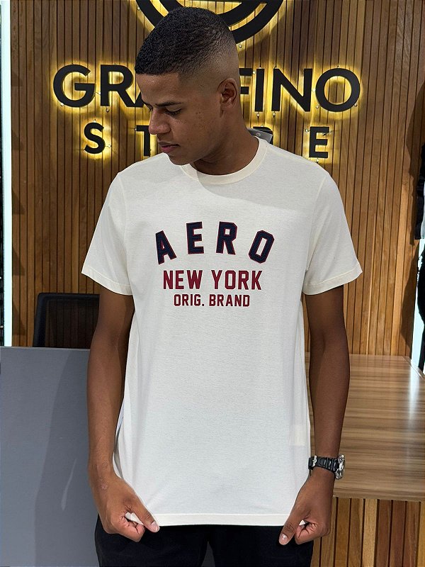 Camiseta Aeropostale Bege 8790186