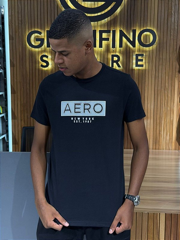 Camiseta Aeropostale Preta 871101196