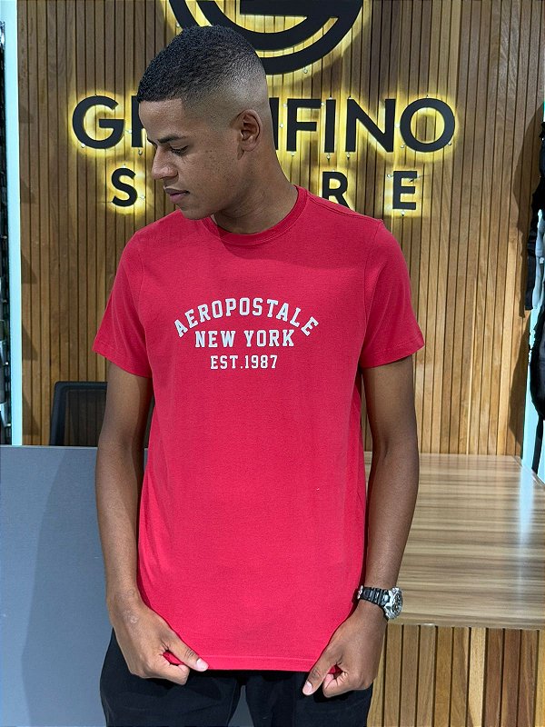 Camiseta Aeropostale Vermelha 871101189
