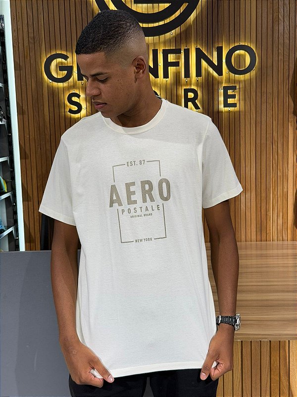 Camiseta Aeropostale Bege 871101181