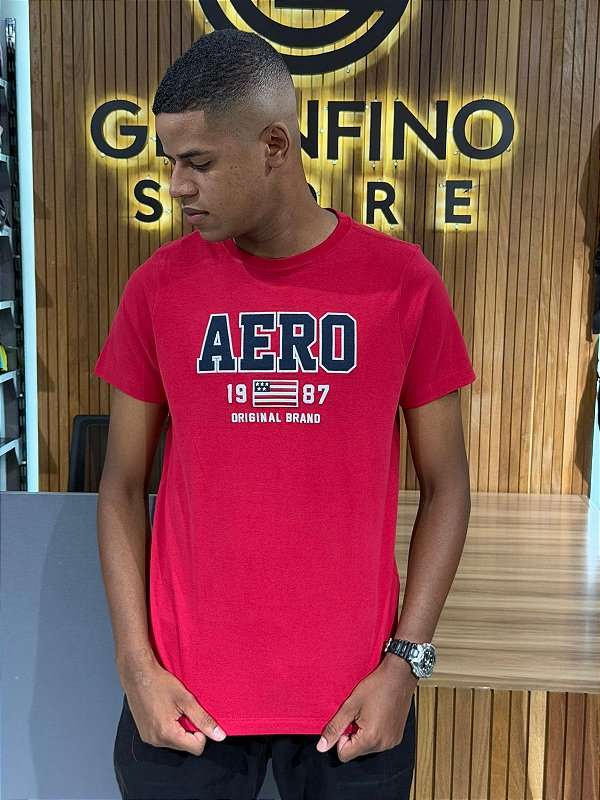 Camiseta Aeropostale Vermelha 871101156