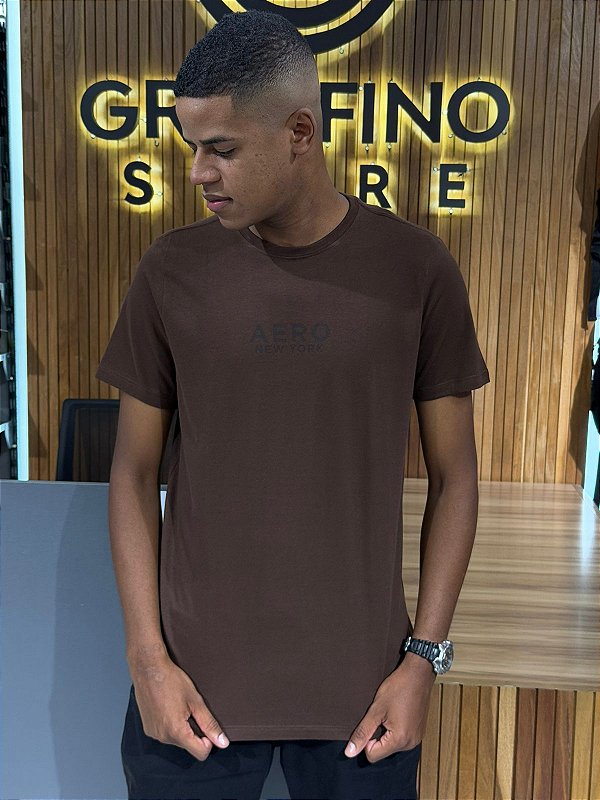 Camiseta Aeropostale Marrom 87100102