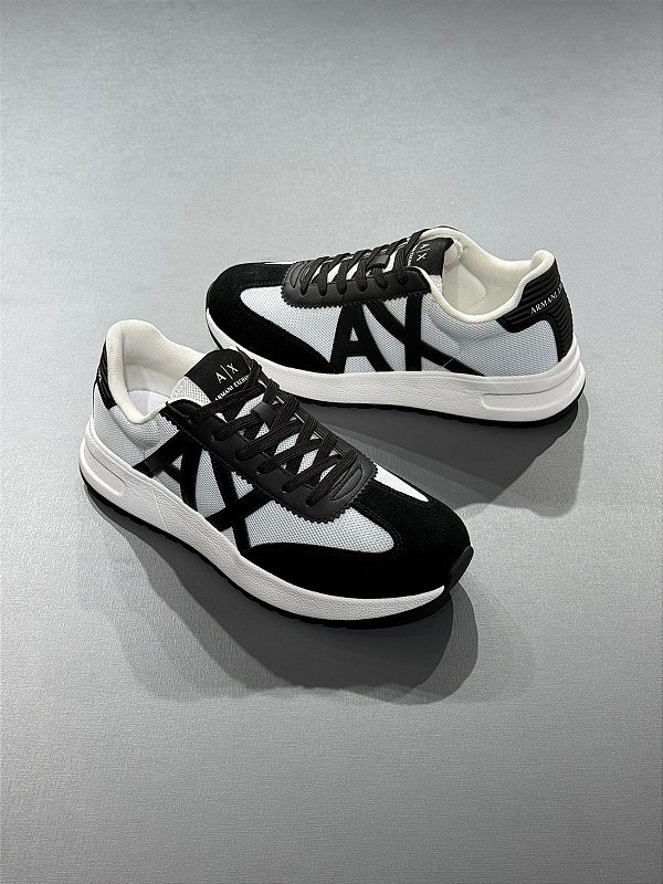 Tenis Armani Exchange XUX071 Preto e Branco