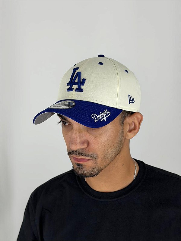 Boné New Era LA Dodgers Off White e Royal MBI25BON095
