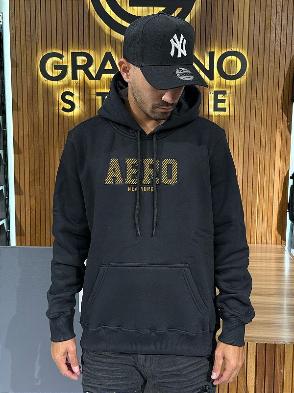 Moletom Canguru Aeropostale Preto 87126034