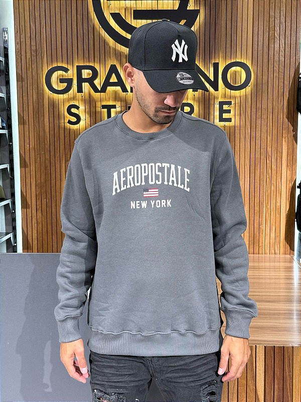 Moletom Careca Aeropostale Cinza 87120823