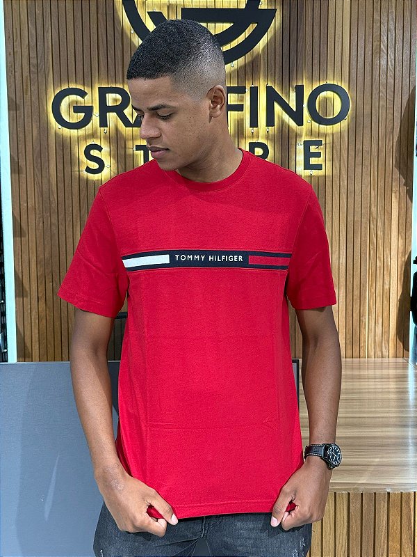 Camiseta Tommy Hilfiger Vermelho THMW0MW36498